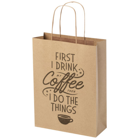 Sac personnalisable en papier Kraft taille moyenne 24x32x9 cm