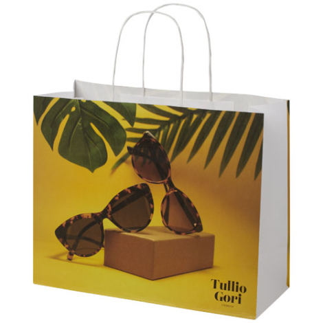 Sac recyclable en papier Kraft à personnaliser 31x12x25 cm