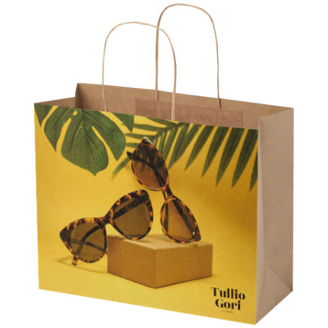 Sac recyclable en papier Kraft à personnaliser 31x12x25 cm