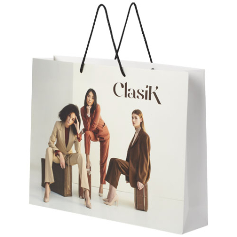 Sac XXL en papier recyclable à personnaliser 45x10x35 cm