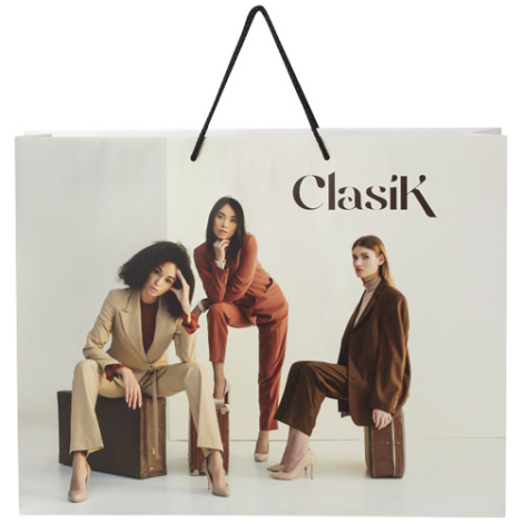 Sac XXL en papier recyclable à personnaliser 45x10x35 cm