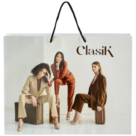 Sac XXL en papier recyclable à personnaliser 45x10x35 cm