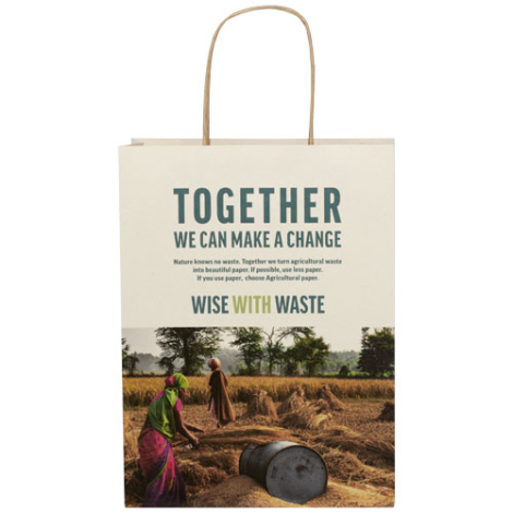 Sac recyclable résidus agricoles à personnaliser 24x32x9 cm