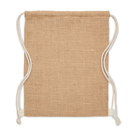 Sac à cordon promotionnel en jute FUKURO