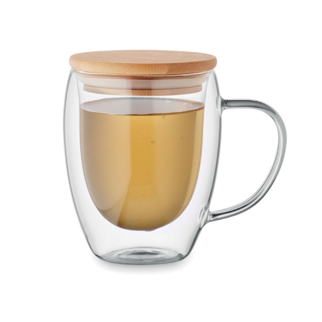 Mug en verre promotionnel double paroi 300ml TIRAL