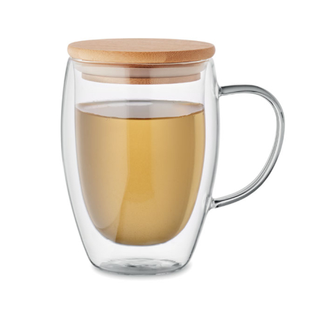 Mug en verre double paroi publicitaire 300ml TIROL Mug en verre double paroi publicitaire 300ml TIROL