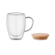 Mug en verre double paroi publicitaire 300ml TIROL