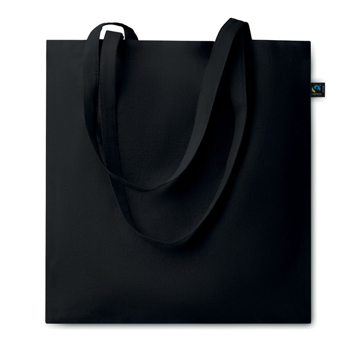 Sac shopping publicitaire coton Fairtrade 140gr OSOLE COLOUR Noir