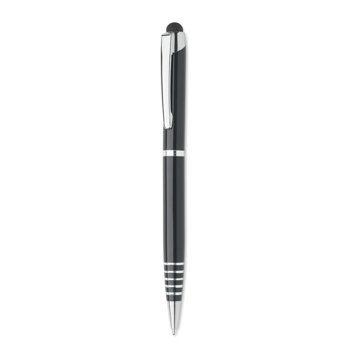 Stylo et stylet en alu recyclé à personnaliser FLORINA Noir