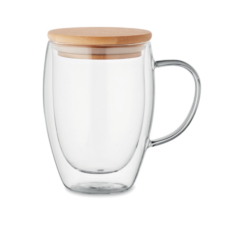 Mug en verre double paroi publicitaire 300ml TIROL