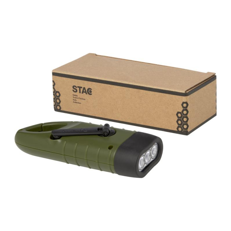 Lampe Torche Solaire Et à Manivelle - Recharge Manuelle Et Solaire, Mousqueton, LED - Pour Camping, Urgence, Cyclisme