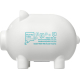 Tirelire cochon personnalisable en plastique recyclé Oink