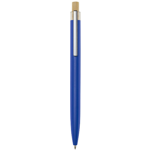 Stylo bille en aluminium recyclé à personnaliser Nooshin Bleu