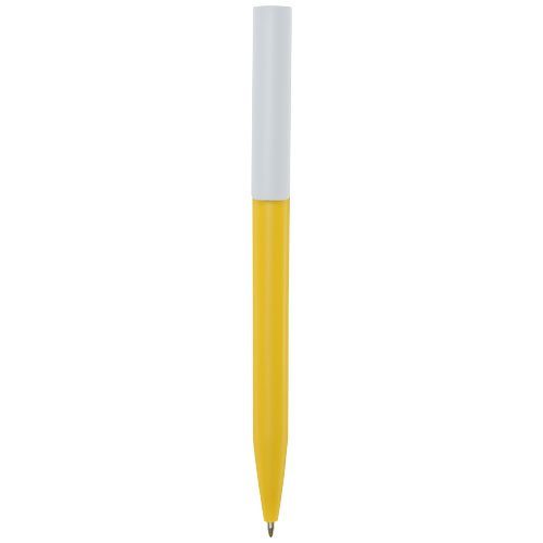 Stylo en plastique recyclé personnalisable Unix Jaune