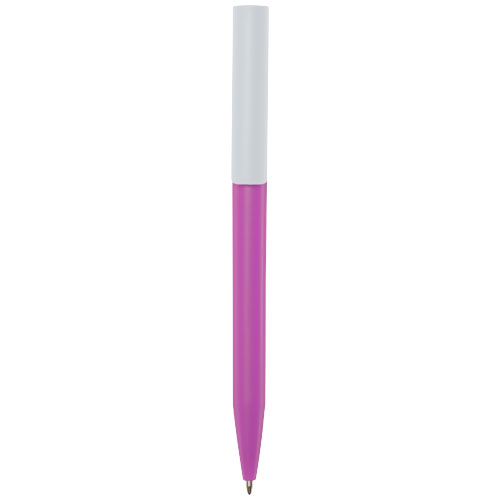 Stylo en plastique recyclé personnalisable Unix Magenta