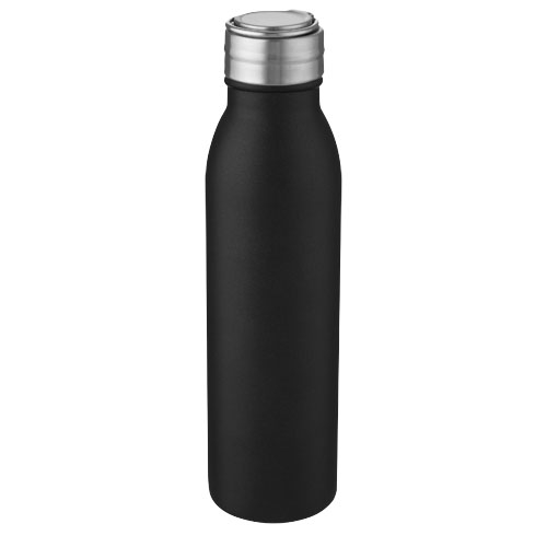 Bouteille 700ml inox recyclé personnalisable Harper Noir