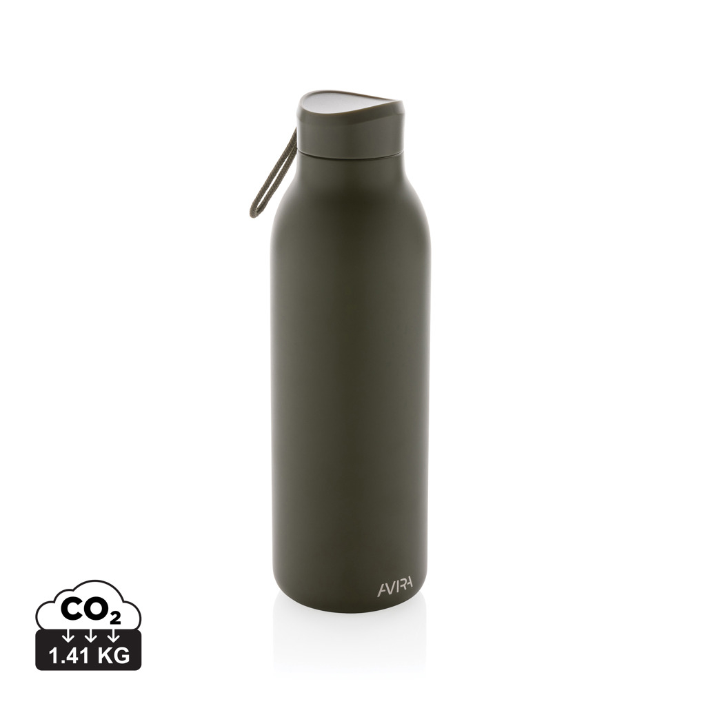 Bouteille isotherme publicitaire 500ml acier recyclé AVIRA Vert