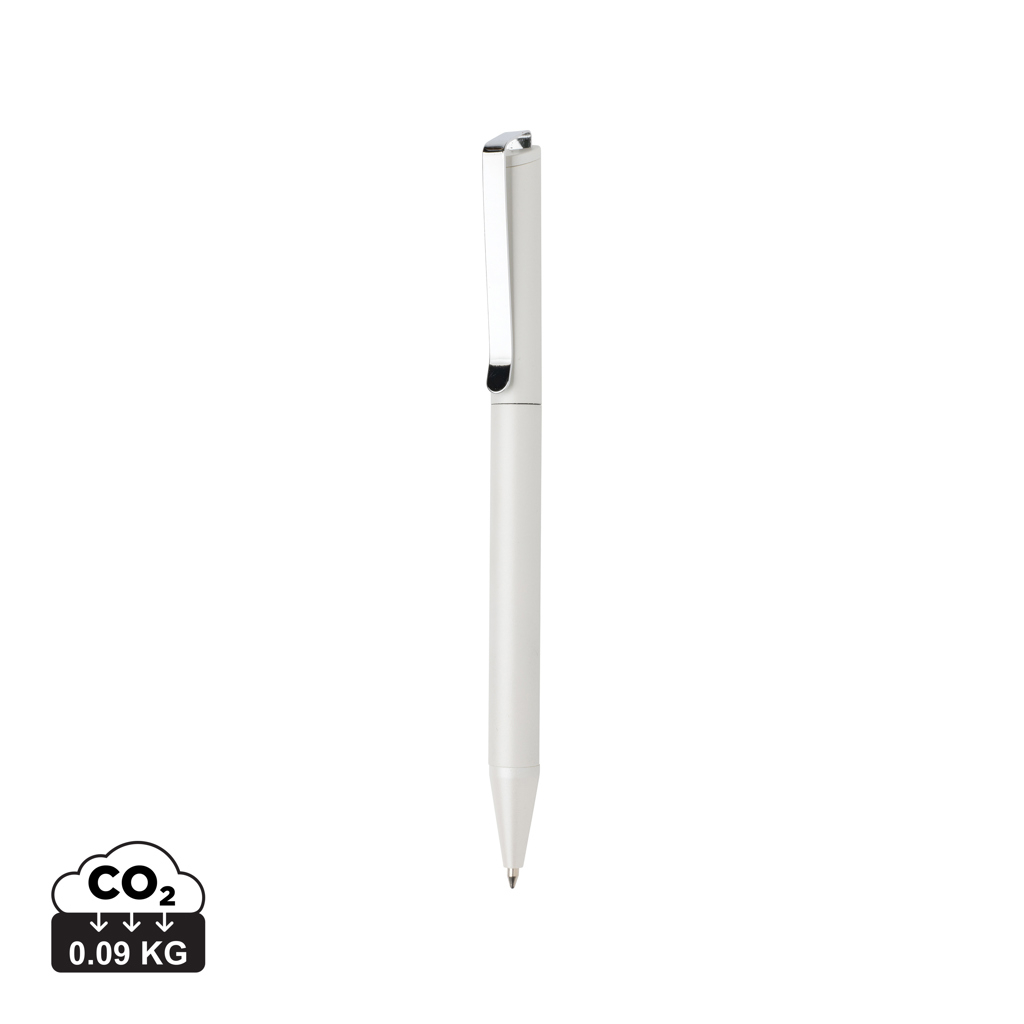 Stylo en alu recyclé personnalisable Xavi Blanc