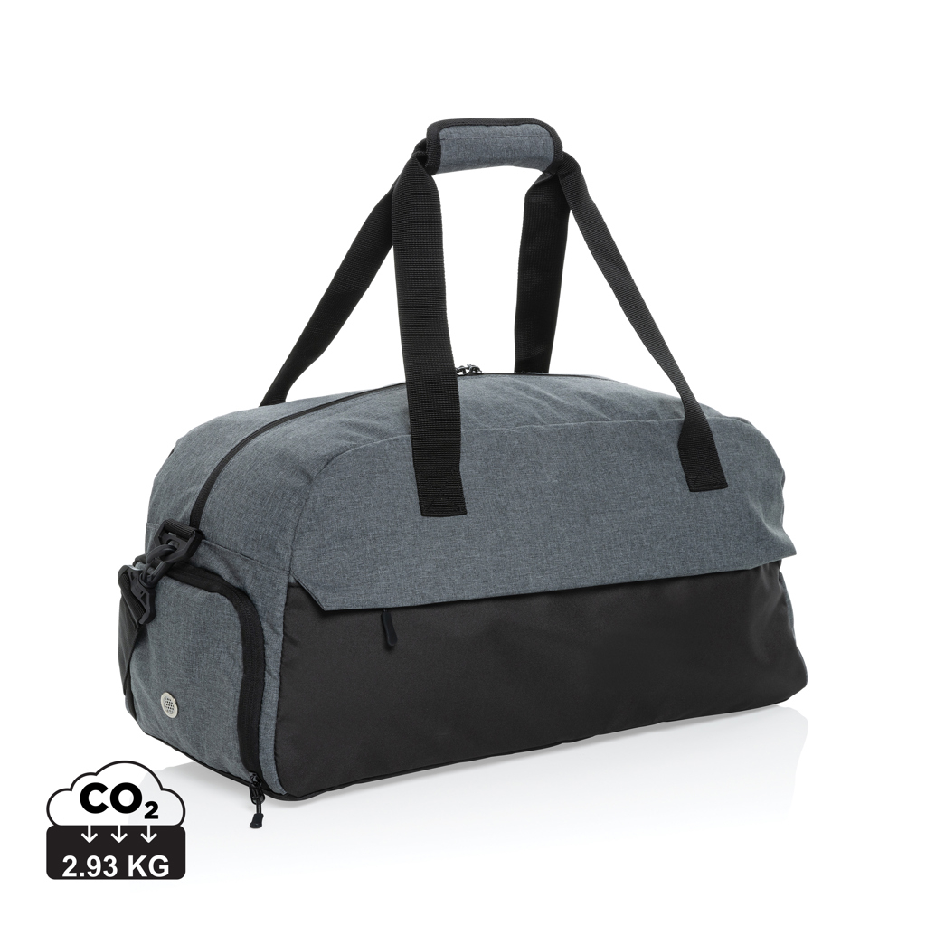 Sac de sport rPET personnalisable Kazu Gris