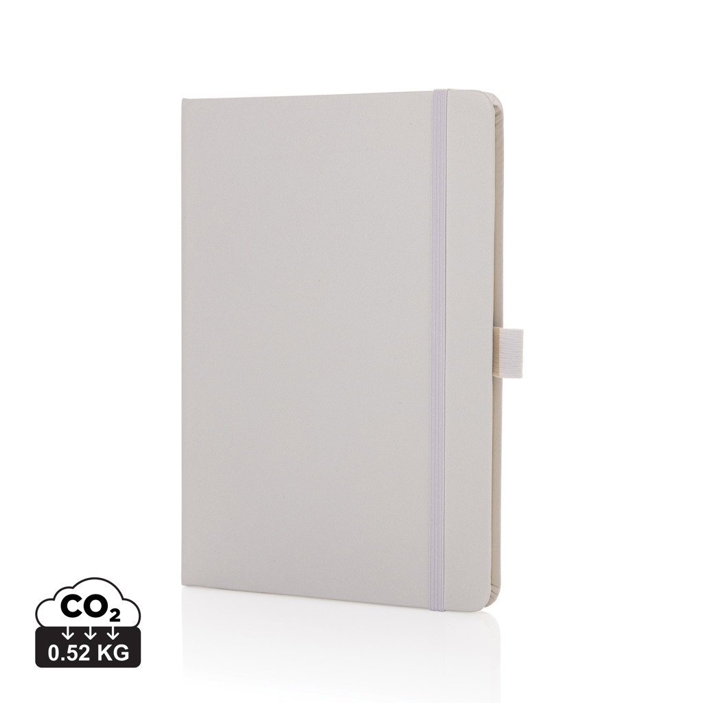 Carnet publicitaire A5 cuir recyclé Sam Blanc