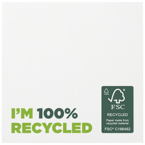 Feuilles autocollantes recyclées publicitaires 7,5 x 7,5 cm