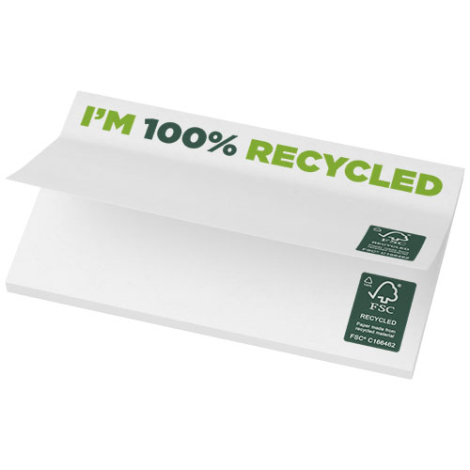 Bloc feuilles adhésives recyclées personnalisées 12,7 x 7,5 cm