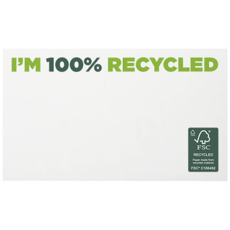 Bloc feuilles adhésives recyclées personnalisées 12,7 x 7,5 cm