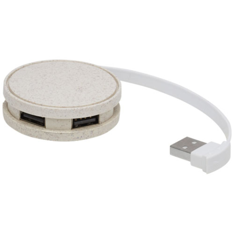 Hub USB en paille de blé promotionnel Kenzu 