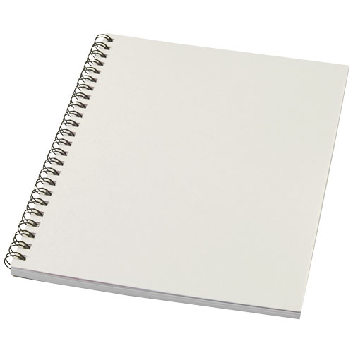 Carnet de notes publicitaire à spirales A5 Desk-Mate® Ivoire