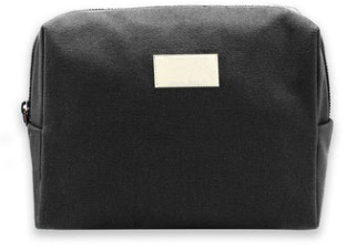 Trousse coton bio personnalisable 27x18 cm - Estelle Noir