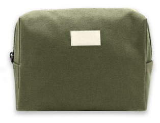 Trousse coton bio personnalisable 27x18 cm - Estelle Olive