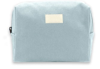 Trousse coton bio personnalisable 27x18 cm - Estelle Azur