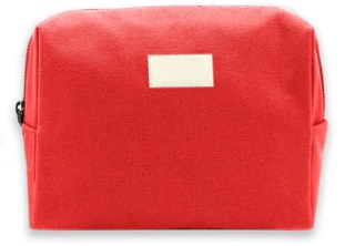 Trousse coton bio personnalisable 27x18 cm - Estelle Rouge