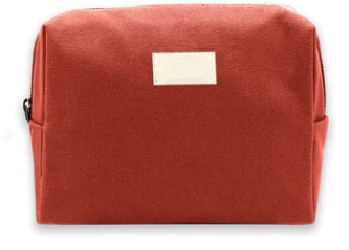 Trousse coton bio personnalisable 27x18 cm - Estelle Brique