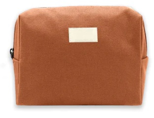Trousse coton bio personnalisable 27x18 cm - Estelle Cuivre