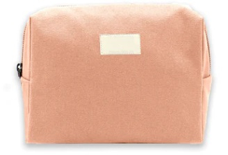 Trousse coton bio personnalisable 27x18 cm - Estelle Saumon