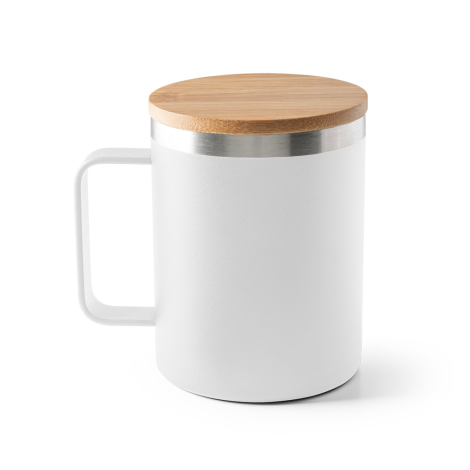 Mug promotionnel 420 ml avec couvercle bambou LAUDA