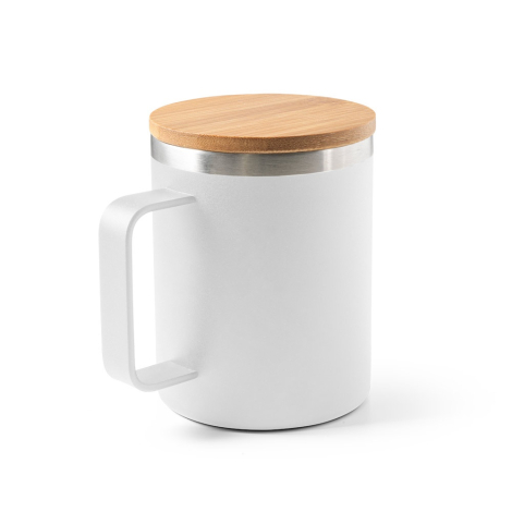 Mug promotionnel 420 ml avec couvercle bambou LAUDA