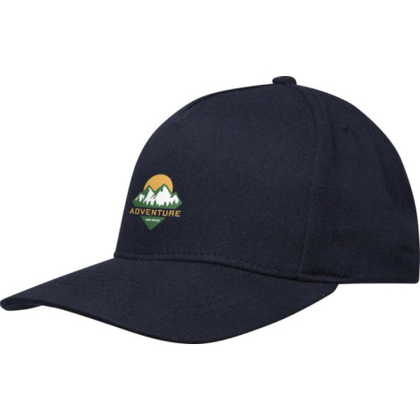 Casquette publicitaire coton recyclé 5 panneaux Onyx