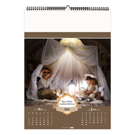 Calendrier illustré promotionnel - LES P'TITS EXPLORATEURS