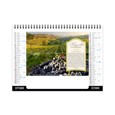Chevalet standard personnalisable 7 feuillets - Vendange