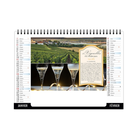 Chevalet standard personnalisable 7 feuillets - Vendange