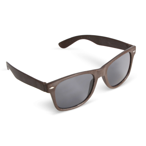 Lunettes de soleil fibres de café publicitaires UV400 Justin