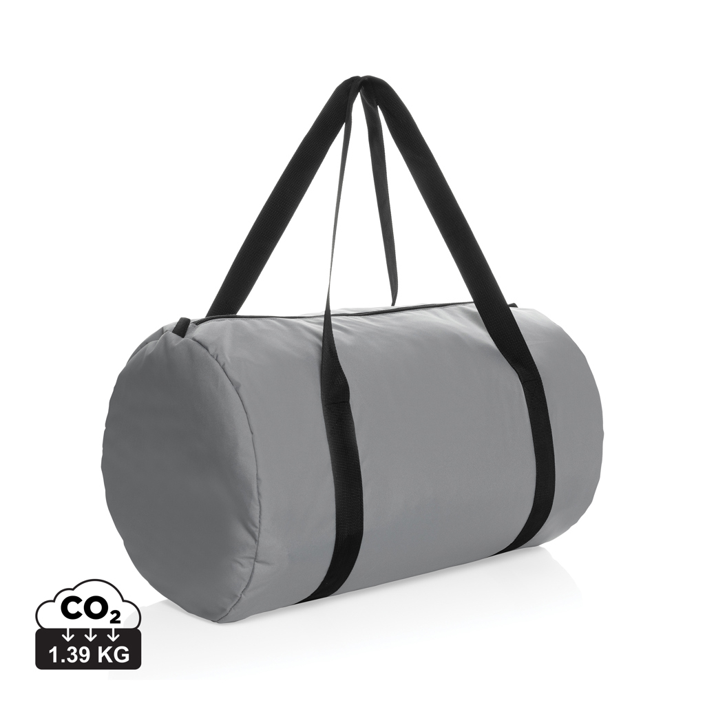 Sac de sport pliable rPET à personnaliser Dillon Gris