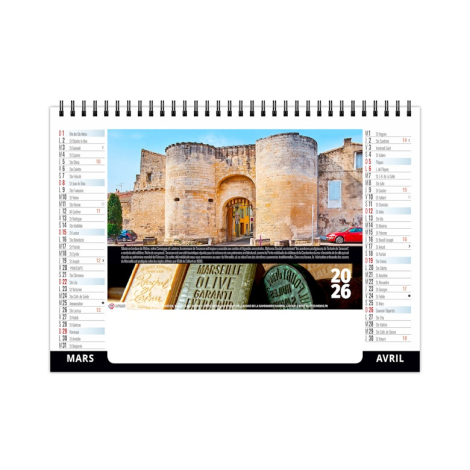Chevalet standard publicitaire 7 feuillets - Patrimoine de France