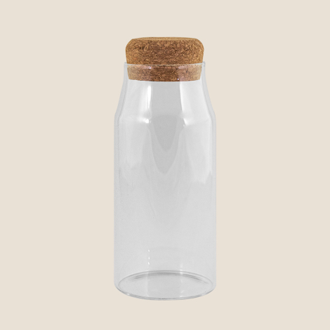 Bouteille personnalisable borosilicate et liège 600ml LUCENT