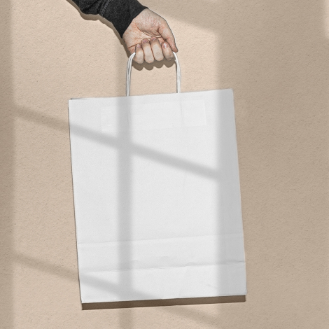Sac papier à personnaliser 32x40x12 cm BIG KALI WHITE