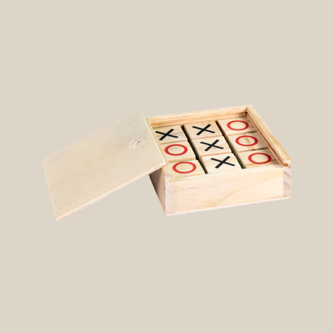 Jeu de morpion promotionnel en bois