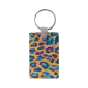 Porte-clés en bois rectangulaire personnalisé Woody D