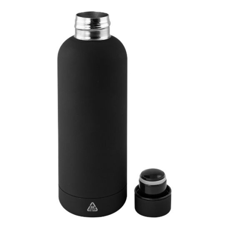 Bouteille inox recyclé 500ml à personnaliser RUBBER